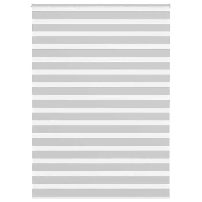 vidaXL Zebra Blind Light Grey 165×200 cm Fabric Width 160.9 cm Polyester