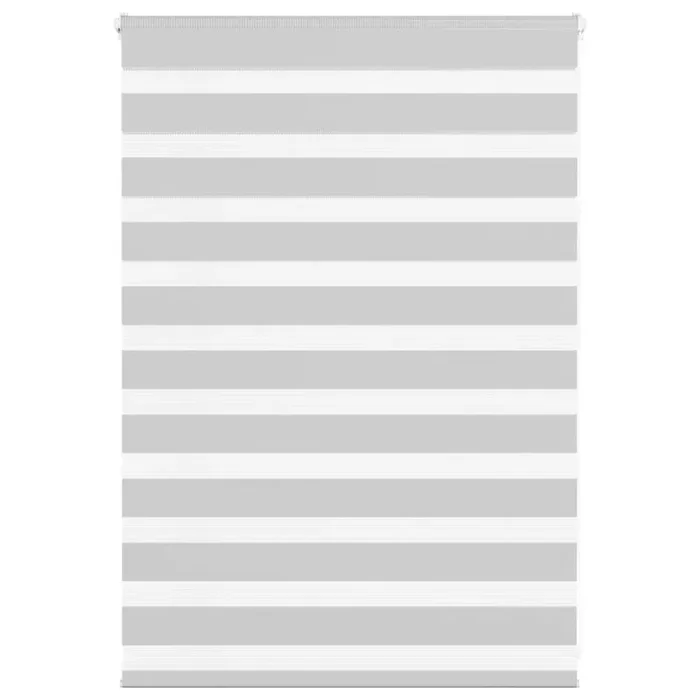 vidaXL Zebra Blind Light Grey 95×100 cm Fabric Width 90.9 cm Polyester