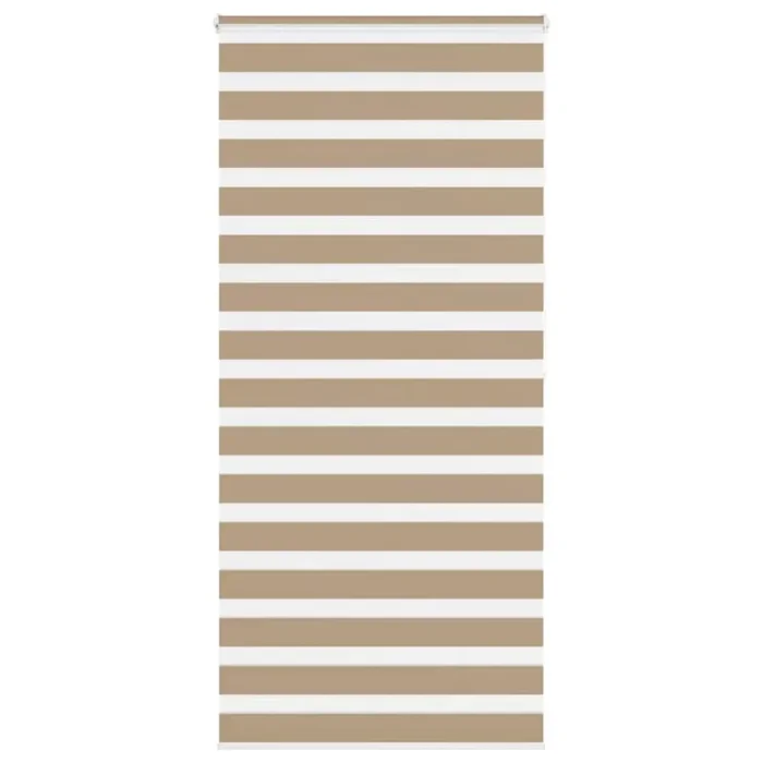 vidaXL Zebra Blind Sand Brown 100×200 cm Fabric Width 95.9 cm Polyester