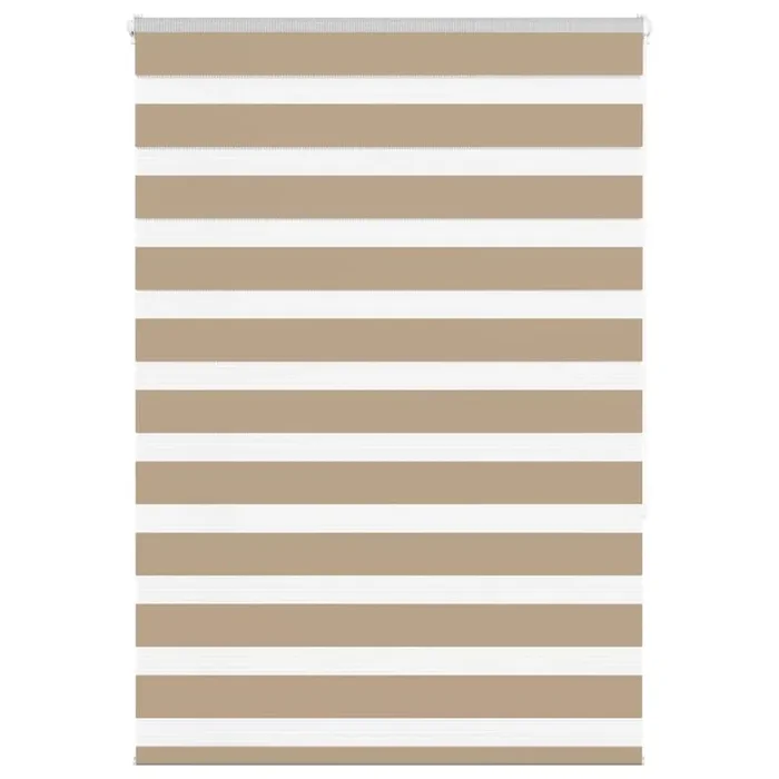 vidaXL Zebra Blind Sand Brown 105×150 cm Fabric Width 100.9 cm Polyester