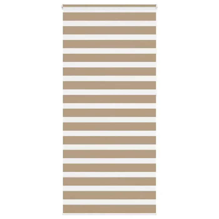 vidaXL Zebra Blind Sand Brown 105×230 cm Fabric Width 100.9 cm Polyester
