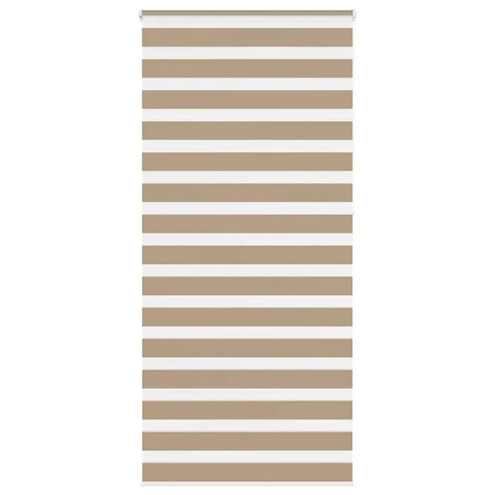 vidaXL Zebra Blind Sand Brown 115×230 cm Fabric Width 110.9 cm Polyester