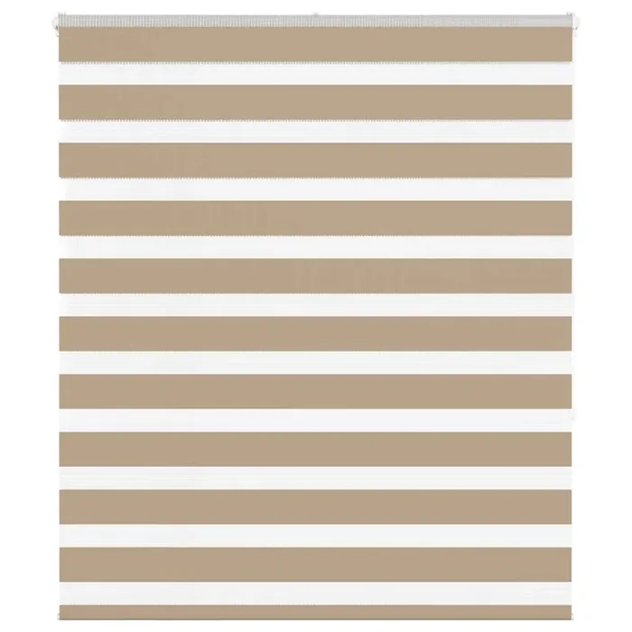vidaXL Zebra Blind Sand Brown 120×150 cm Fabric Width 115.9 cm Polyester
