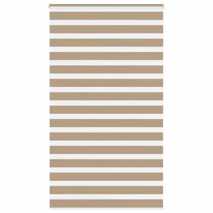 vidaXL Zebra Blind Sand Brown 125×200 cm Fabric Width 120.9 cm Polyester