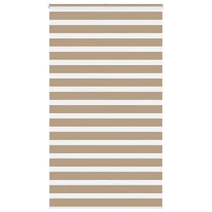 vidaXL Zebra Blind Sand Brown 125×230 cm Fabric Width 120.9 cm Polyester