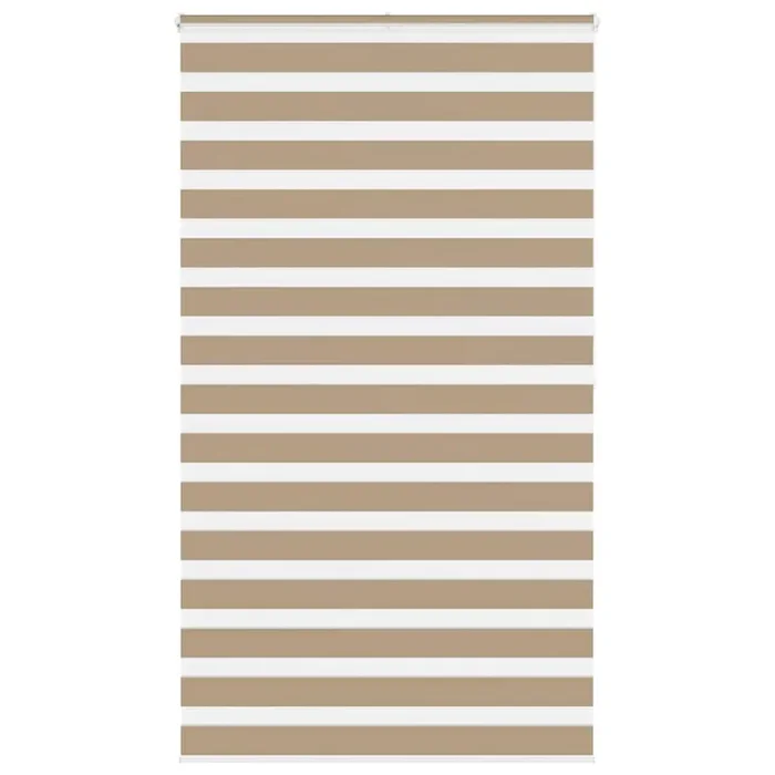 vidaXL Zebra Blind Sand Brown 130×200 cm Fabric Width 125.9 cm Polyester