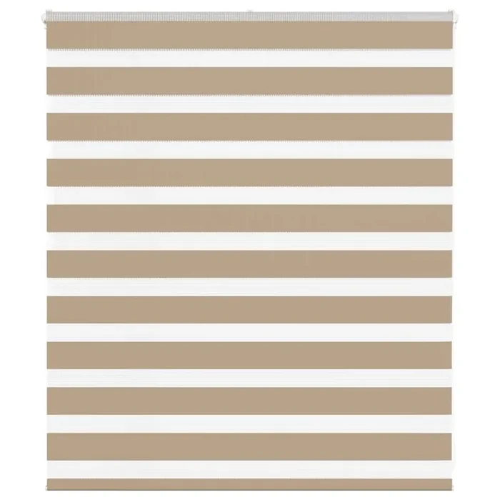 vidaXL Zebra Blind Sand Brown 135×100 cm Fabric Width 130.9 cm Polyester