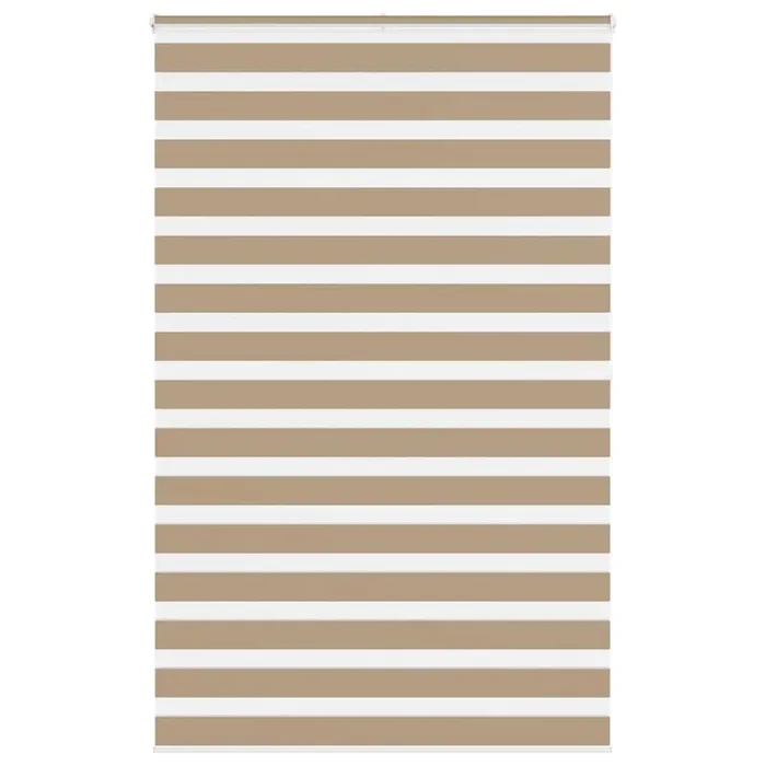 vidaXL Zebra Blind Sand Brown 140×200 cm Fabric Width 135.9 cm Polyester