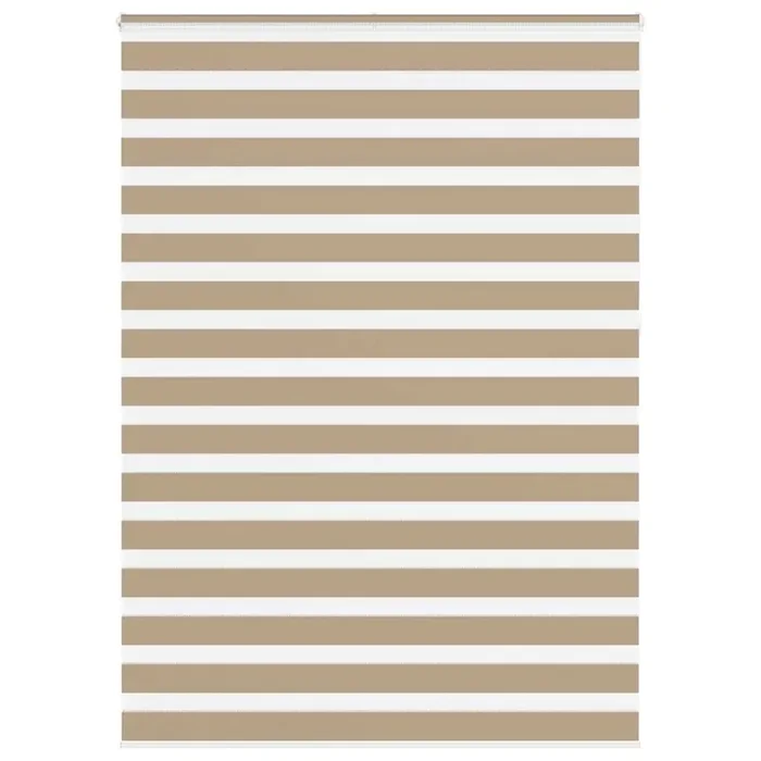 vidaXL Zebra Blind Sand Brown 165×230 cm Fabric Width 160.9 cm Polyester