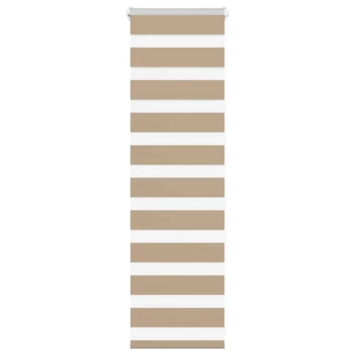 vidaXL Zebra Blind Sand Brown 45×100 cm Fabric Width 40.9 cm Polyester