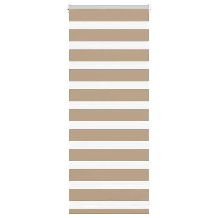 vidaXL Zebra Blind Sand Brown 65×100 cm Fabric Width 60.9 cm Polyester