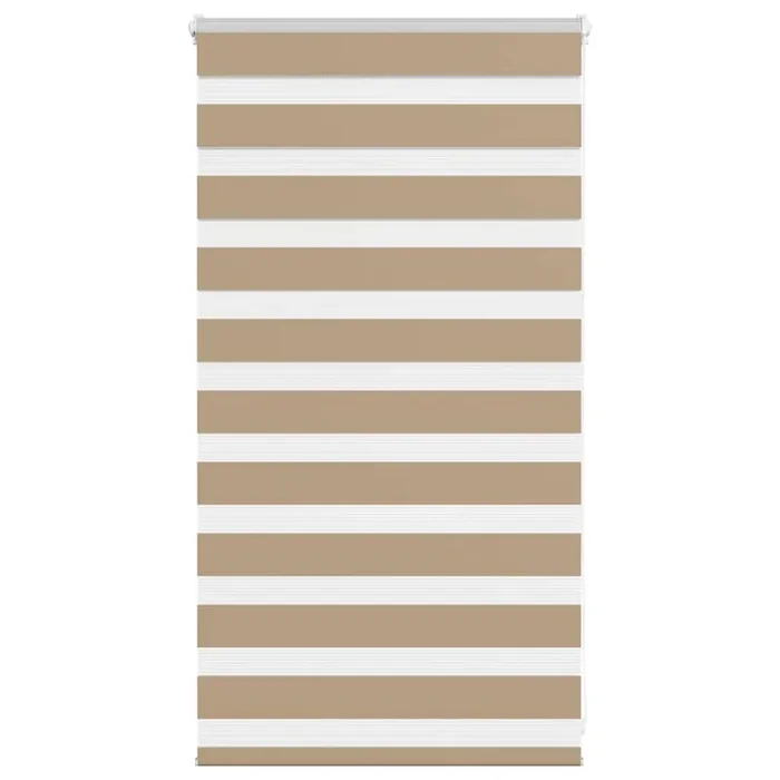 vidaXL Zebra Blind Sand Brown 85×100 cm Fabric Width 80.9 cm Polyester