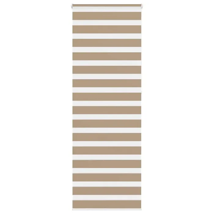 vidaXL Zebra Blind Sand Brown 90×230 cm Fabric Width 85.9 cm Polyester