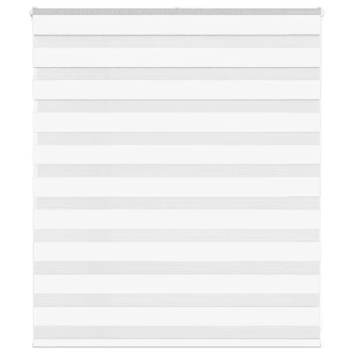 vidaXL Zebra Blind White 130×100 cm Fabric Width 125.9 cm Polyester