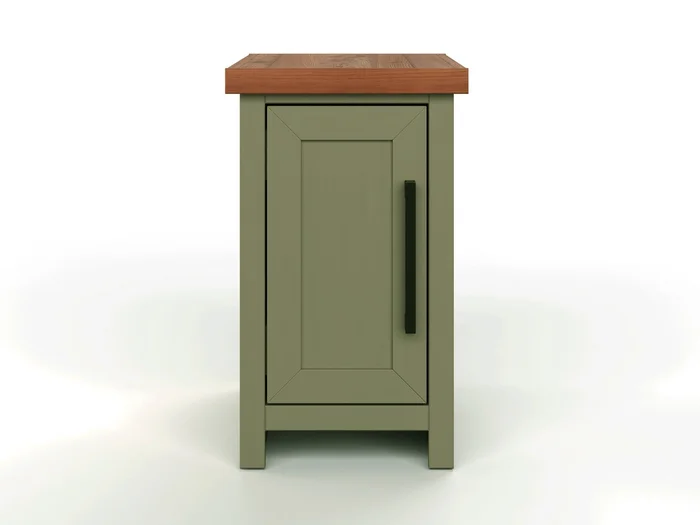 Vineyard – Chairside Table – Sage Green, Fruitwood