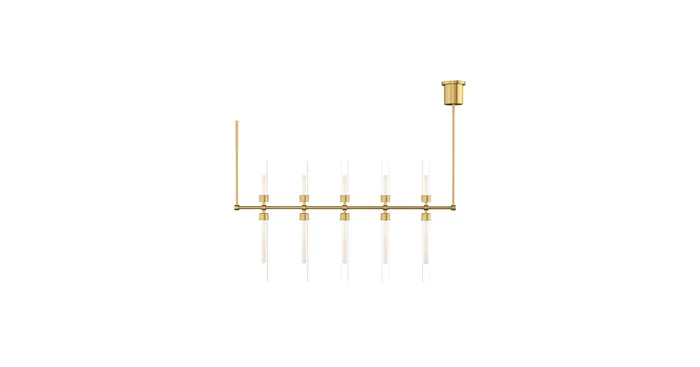 Visual Comfort Linger 10 Light 49″ Wide LED Linear Chandelier – 277 Volt