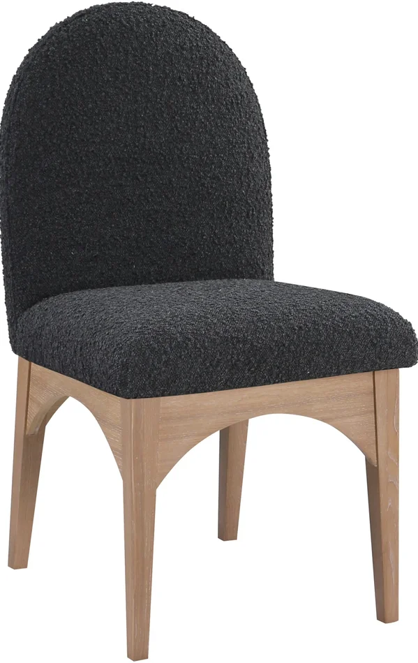 Waldorf – Boucle Dining Side Chair With Natural Legs