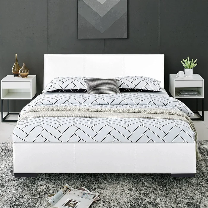 White Platform Queen Bed By Homeroots – 396995