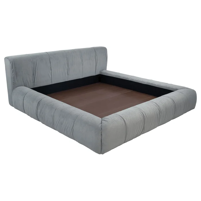 Wilshire Upholstered Platform Bed Grey