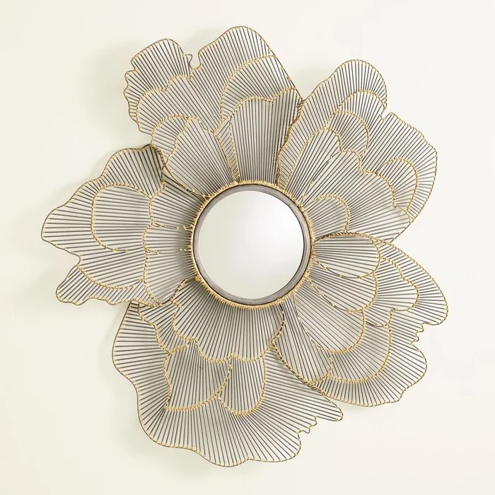Wire Flower Mirror