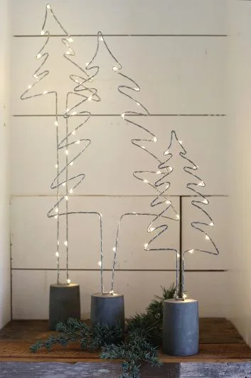 Wonderland Tree Set Of 2 By Accent Decor – Silver – Metal – 14701