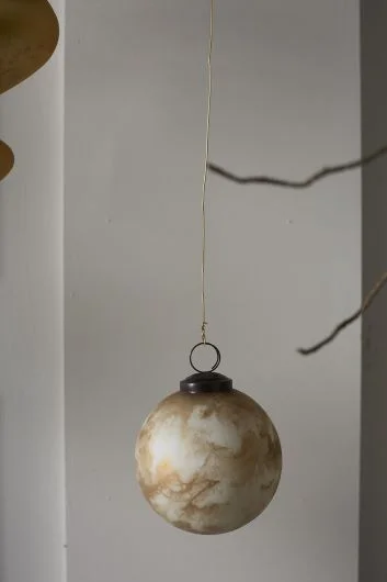 Wonderous Ornament Set Of 8 By Accent Decor – 2 Sizes – White and Gold – Glass – 35895 – 35896