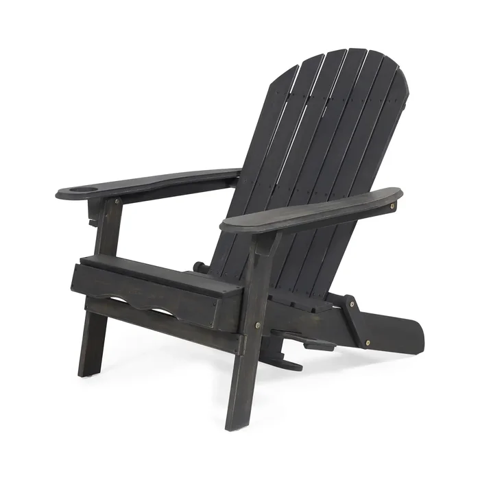 Zenithia – Outdoor Foldable Adirondack Chair With 2 Cup Holders